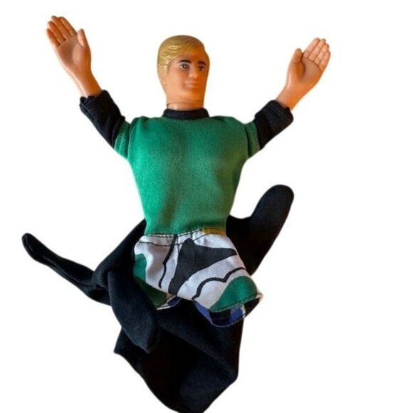 Mattel 1986 Real Men Finger Puppet Action Figure Toy Glove - Picture 1 of 6